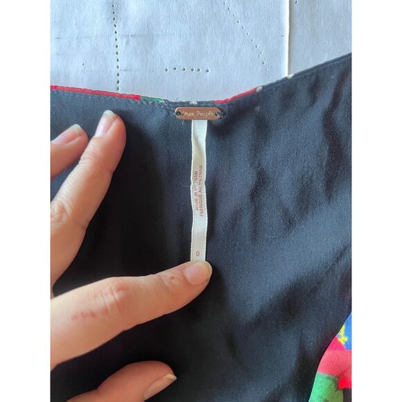 Free People Womens Morning Light Black Polka Dot Babydoll Dress Sz 0 Floral - Picture 5 of 10